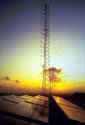 Solar Powered Sunset With Tower